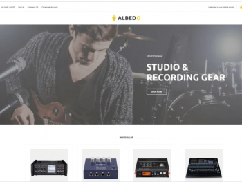 Albedo Audio Store Magento Template Magento Theme