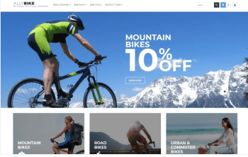 AllyBike Cycling Supplies Store Responsive Magento Theme