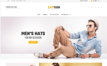 Captain Hats and Caps Online Store Magento Theme