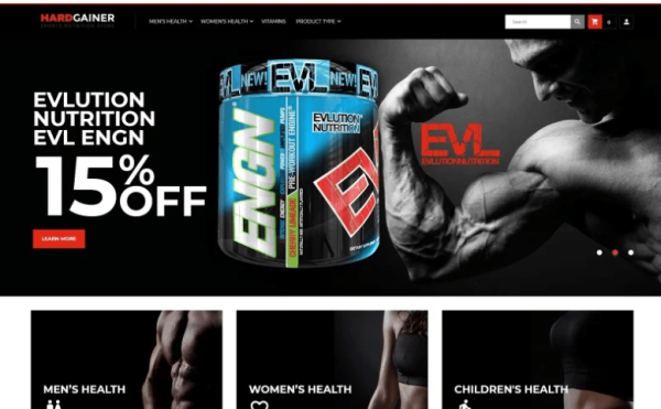 Hard Gainer Sports Nutrition Store Responsive Magento Theme