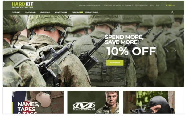HardKit US Army Military Shop Magento Theme