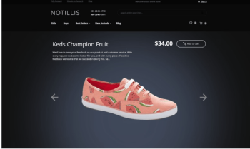 Magento theme called Notillis Shoe Store Responsive