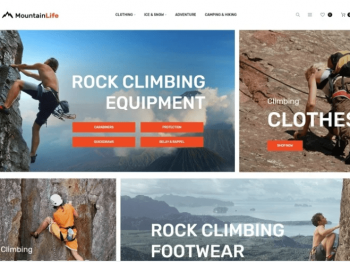 MountainLife Climbers Gear Magento Theme