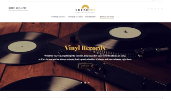 SoundMo Vinyl Audio Products Magento Theme