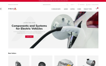 Volta Electric Vehicles Parts and Components Minimal Magento Theme