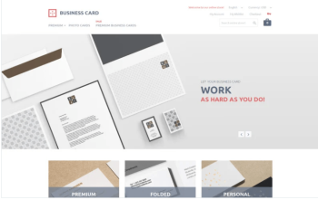 Business Card Printing Magento Theme 1