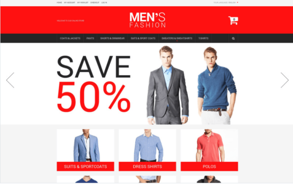 Mens Corporate Fashion Magento Theme