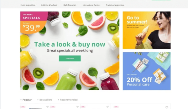 Obveris Clean Grocery eCommerce Store Magento Theme